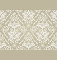 wallpaper with white damask pattern vector image