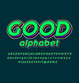 3d bold font vector image vector image
