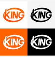 round modern logo of king vector image vector image