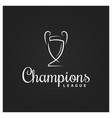 champions cup logo on black background design vector image vector image