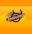 enduro mountain biking logo template typography vector image vector image