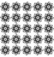 seamless pattern black and white stylized floral vector image