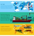 shipping delivery car ship plane vector image