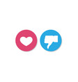 social media like and dislike background vector image vector image