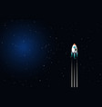 space rocket in deep vector image