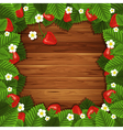 background with ripe strawberry vector image
