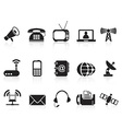 telecommunication icons vector image