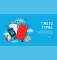 vacation banner with traveling concept vector image vector image