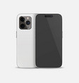 3d realistic white smartphone case vector image