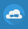 cloud computing flat icon chat vector image