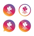 clover with four leaves sign st patrick symbol vector image vector image