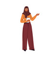 happy businesswoman in hijab arab muslim business vector image vector image