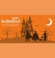 happy halloween greeting card vector image vector image