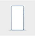 3d smartphone with empty screen for mockup mobile vector image