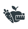 healthy diet black glyph icon isolated vector image