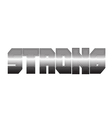 letter metallic strongs iron graphic eps10 vector image