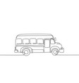 single continuous line drawing old elementary vector image vector image