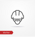 worker face icon vector image