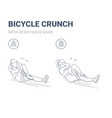bicycle crunch abs female home workout exercise vector image vector image