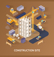 construction site concept vector image