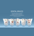 dental braces concept poster banner vector image