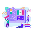 distance learning worldwide getting diploma vector image