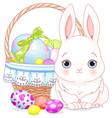 easter bunny vector image vector image