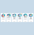 mobile app onboarding screens studying reading vector image