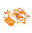 open box with easter eggs vector image vector image