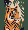 tiger in flat style for poster wall art decor boho vector image