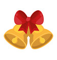 christmas bells and bow vector image