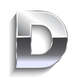 d metal font vector image vector image