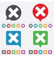 delete sign icon remove button vector image