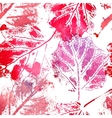 seamless pattern with imprints of the leaves vector image