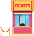 amusement ticket office composition vector image vector image