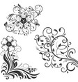 floral decorative design elements for invitations vector image