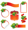 watermelon label set vector image