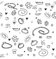 simple seamless pattern with jewelry black vector image