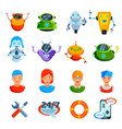 chat symbols flat set vector image