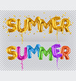 golden toy balloons summer 3d icon vector image