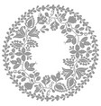 grey and white laurel wreath frame isolated vector image