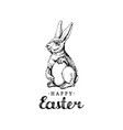 happy easter hand lettering greeting card vector image
