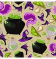 seamless halloween pattern vector image