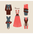 beautiful woman dresses eps 10 vector image vector image