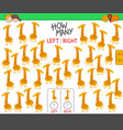 counting left and right pictures of giraffe vector image vector image