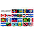 national countries flags of north america vector image