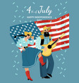 usa independence day greeting card vector image vector image
