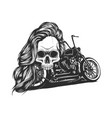 girl with skeleton make up hand drawn vector image