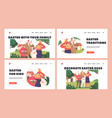 happy family prepare for easter holidays landing vector image vector image