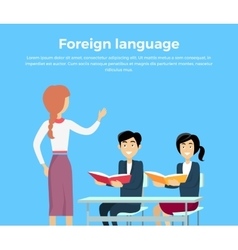 Learning foreign languages a male student Vector Image